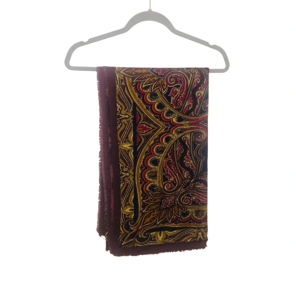 (FREE with purchase) Elegant Paisley Scarf with Rich Colors